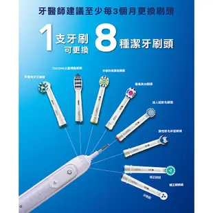 德國 百靈 Oral-B 活力美之白電動牙刷 D12.W 內附兩支刷頭 (加贈牙線棒)