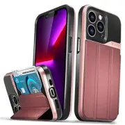 Wallet Case Compatible with Apple iPhone 13 Pro (6.1" Rose Gold / Red / Black