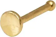 [JewelryWeb] 14ct Yellow Gold Round Body Piercing Jewelry Nose Stud