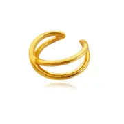 Culturesse Cali 12mm Sterling Silver Ear Contour Cuff Earring 18K Gold Plating