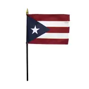 Puerto Rico PR Commonwealth Miniature Tabletop Desk Flag 4" X 6" (12 Pack)