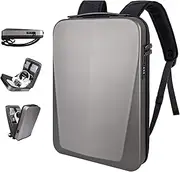 Refutuna Hard Shell Laptop Backpack for Men, Anti-Theft Waterproof TSA Lock Backpack with USB Port Fit 16/15 Inch