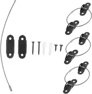 LOORGVEL 4Sets Tip Furniture Anchors Proofing Wall Straps for Cabinets Bookcases Dressers Durable Furniture Straps with Screws Wide Style
