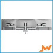 Atdec Triple Monitor Arms With Sliders G-Clamp Silver