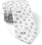 [KAWAMOUSE] ( Cryptocurrency Bitcoin Mining ) Fashion Novelty Necktie, Conversation Neckwear Ties Great for Party and Events, As Shown, One Size