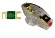 IMC Audio 125 Amp Mini ANL and 1 Fuse Fuse holder 4 6 8 Gauge Car Audio Gold