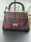 Guess Handbag Purse Crossbody Tote Shoulder Hand Bag NWT Olivia Rose Plaid Red