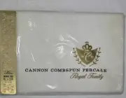 Vintage Cannon Combspun Percale Royal Family White Double Flat Sheet NEW Sealed
