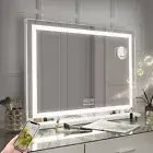 Crystal Lighted Hollywood Mirror Bluetooth Vanity Mirror with Lights for Makeup