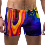 [VBFOFBV] Men's Printed Jammer Swimsuit Swim Shorts, Modern Art Colorful Palm Print Cartoon