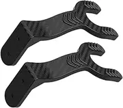 HORIALENCE 2pcs Wall Mounted Helmet Holder Hook Durable Motorcycle Helmet Rack Coat Storage No Drill Installation Space Saving Design for Hats Jackets Stylish Accessory