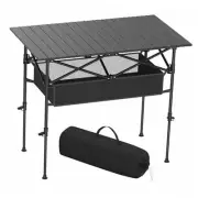 Folding Camping Table, Portable Roll-up Camp Table with Adjustable Height,
