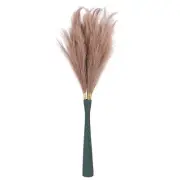 8PCS Faux Pampas Grass Tall, 45"/114cm Artificial Fluffy Grass Stems, Brown