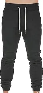 [Generic] Mens Workout Joggers Pants Athletic Running Sweatpants Slim Fit Tapered Gym Jogging Workout Pants Zipper Pockets