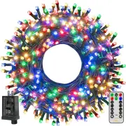 Christmas Lights 400LED 132FT, Plug-In outside Tree Lights with Timer and 8 Mode