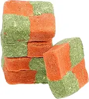 JUMPLAWN 5Pcs Molar Cakes for Rabbit Snacks Teething Natural Grass Treats for Bunnies Guinea Pigs Chinchillas for Daily Nutrition Teeth Grinding