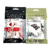 Nanoblock Micro sized Building Blocks Wakin Goldfish + Butterfly 130pcs each 2pk