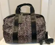 NEW W TAGS NICOLE MILLER LEOPARD BAG NYLON TOTE LARGE STRAPS