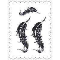 在飛比找蝦皮購物優惠-羽毛 K43【WAWA TATTOO】男女防水紋身貼紙微刺青