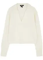 Paige Maxie Cashmere Polo Jumper - Ivory - S (UK8-10 / S) S (UK8-10 / S)