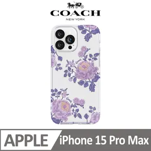 【COACH】iPhone 15 Pro Max 手機殼 牡丹