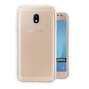 【YANG YI 揚邑】Samsung Galaxy J3 Pro 5吋 氣囊式防撞耐磨不黏機清透空壓殼