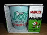 ENESCO PEANUTS JOY TO THE WORLD SNOOPY CERAMIC 12 OZ COFFEE MUG CUP NEW