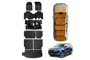 3D Floor Mats Boot Liner Set for Isuzu MU-X MUX 2022-Onwards All Weather Heavy Duty Cargo Kick Mats Back Seat Protector Cover