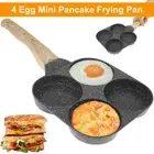 Egg Frying Pan Aluminum 4 Cups Egg Frying Pan Nonstick Mini Egg Cooker QAECG