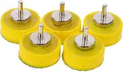 Luxshiny 5pcs Grinding Disc Sanding Disc for Woodworking Sanding Pad for Furniture Sandpaper Holder Metal Grinding Tool Abrasive Accessories Handheld Sandpaper Holder Stainless Steel Yellow