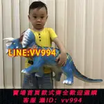 可打統編 超大號軟膠恐龍兒童玩具仿真會叫恐龍玩偶霸王龍男孩禮物三角龍