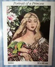 needlepoin tapestry gobelin princess Orchidea 3222 canvas only 30x40 cm