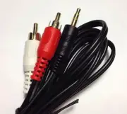 3.5mm (1/8 inch) RCA Cable with Straight Plug Audio Jack (Red and White RCA)