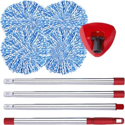 Spin Mop Replace Head, Base, Handle Compatible with O Cedar EasyWring RinseCl...