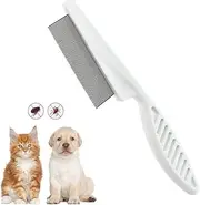 Flea Comb for Dogs and Cats, Pet Lice Comb Fine Tooth Grooming Tool for Removing Tear Stains, Fleas, Dandruff, Lice