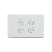 Classic 4 Gang Switch 250V 16Ax Horizontal Pack