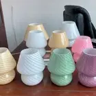 Bedroom Glass Plug Desk Lamp Night Light Vintage Mushroom Lamp