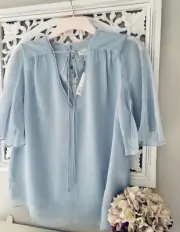 TED BAKER Neliann Chiffon BLOUSE Top RRP £95 Size 4 UK 14