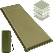 Self Inflating Sleeping Pad for Camping Memory Foam Ultra-Thick 20s Inflation Insulated Camping Pad Portable Camping Air Mattress Mat with Pillow for Car Camping, Backpacking, Travel, Tent, Floor