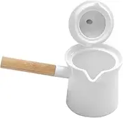 MOLUCKFU Portable Ceramic Teapot with Handle Capacity for Loose Leaf Tea Elegant Design for Home Brewing Easy to Clean for Afternoon Tea and Hot Beverages