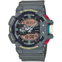 在飛比找momo購物網優惠-【CASIO 卡西歐】G-SHOCK 復古時尚雙顯手錶 母親