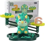 Dinosaur Balance Math Game - Cute Dinosaur Digital Voice Balance Scale Educational Toys,STEM Learning Material Counting Tool - Fun Balancing Toy Set for 3+ Years Old Lefenii