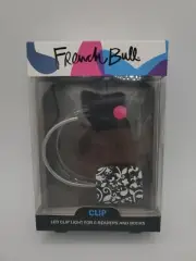 French Bull LED Clip Light For E-Readers and Books Black & White Artwork - NEW
