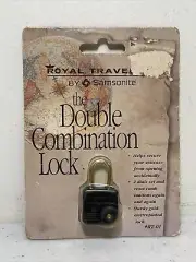 Samsonite Royal Traveller The Double Combination Mini Padlock Lock Luggage Gold