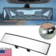 11.8" Wide Curve Interior Clip On Car Extended Rear View Clear Mirror Universal