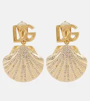 [Dolce & Gabbana] Dolce & Gabbana Capri DG embellished clip-on earrings One Size gold