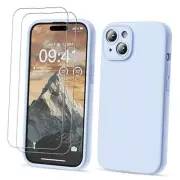 Compatible with iPhone 15 Case, Silicone Upgraded iPhone 15 6.1 inch Blue Grey