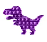 PURPLE DINOSAUR PUSH POP PULL IT FIDGET TOY