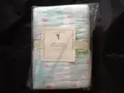 1 POTTERY BARN KIDS LIBBY LLAMA SHAM EURO MULTI AQUA NEW NLA