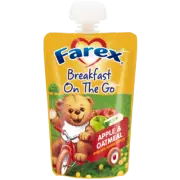 Farex Breakfast On The Go 120g - Apple & Oatmeal Pouch 6+ Months